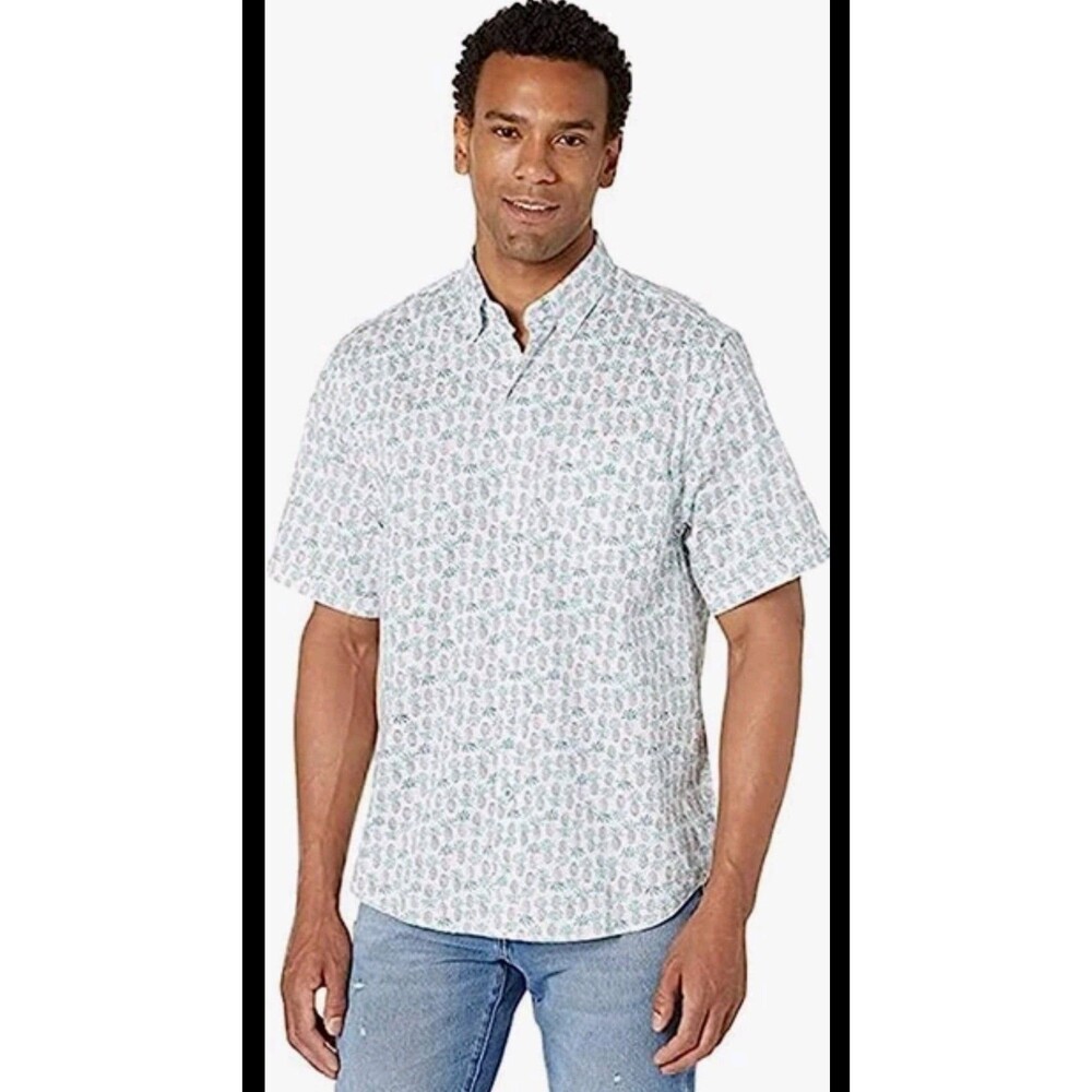 Men's Tommy Bahama Short Sleeve Pina Playa Camp Shirt Lavendula XXL